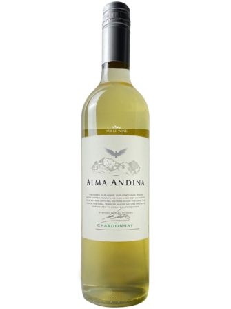 Bílé víno Alma Andina Chardonnay s chutí citrusů a melounu