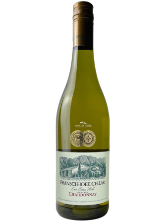 Bílé víno odrůdy Chardonnay z vinařství Franschhoek Cellar s chutí citrusů, limetky a žlutého ovoce