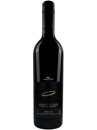 Červen víno Saint Clair Origin Gimblett Gravels Merlot s tóny rybízu a třešní