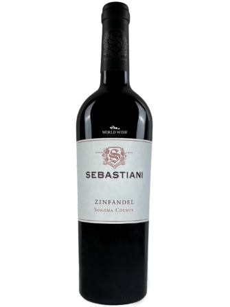 Červené víno Sebastiani Sonoma County odrůdy Zinfandel s tóny čajových listů, cedru a malin