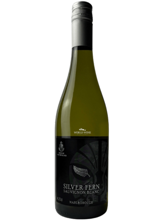 Novozélandské bílé víno Silver Fern odrůdy Sauvignon Blanc s chutí rybízu, grapefruitu a limetky