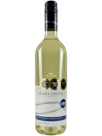 Nízkokalorické bílé víno Saint Clair - Vicar´s Choice Sauvignon Blanc Bright Light s tóny angreštu