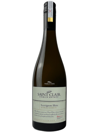 Bílé víno Saint Clair Wairau Reserve Sauvignon Blanc Marlborough s tóny rybízu, květin a grapefruitu